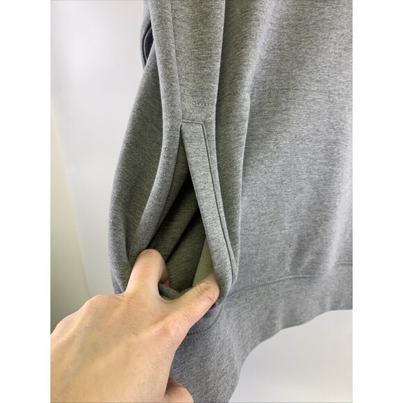 GapFit Gray Performance Hooded Sweatshirt Pullover Breathable Pockets Mens XL - Picture 3 of 12
